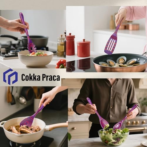 8 PCS Pakkwood Kitchen Utensil Set | Kitchen Cooking Utensil Set with