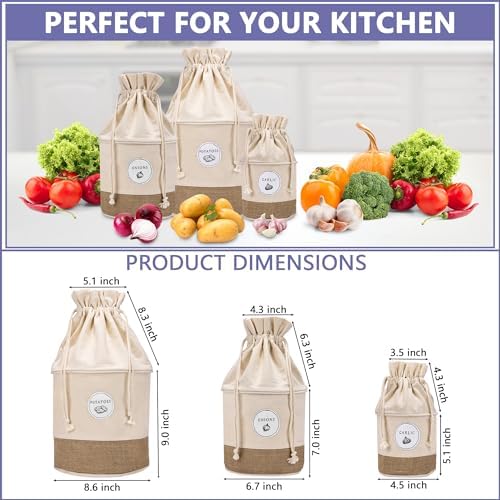 Meraki Home Potato Onion Garlic Storage Containers - Farmhouse Kitchen