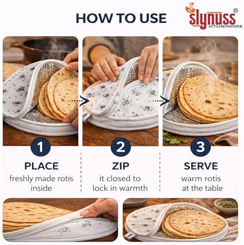 Slynuss® | Tortilla Warmer Pouch Set of 2 with Zipper – Insulated