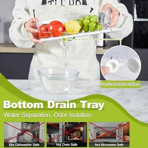 3-Pack Stackable Fridge Organizers and Storage
