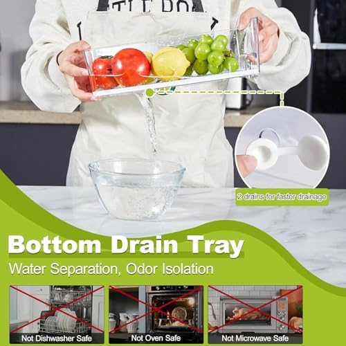 Pull-out Veggie Fridge Organizer Drawer, 5-Pack