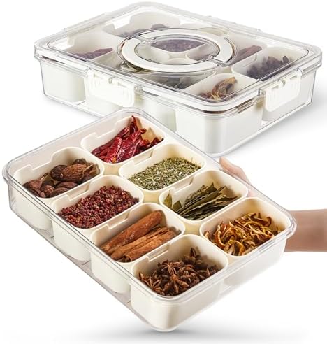Cheer Collection Fruit Organizer for Refrigerator – 8-Compartment