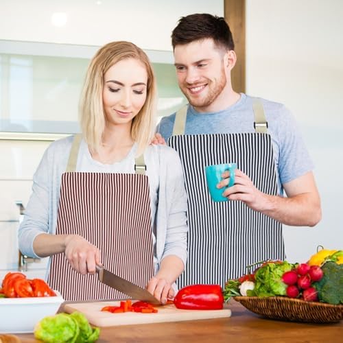 VALOME 2 Pack Kitchen Aprons with Pockets, Cooking Chef Apron for Men