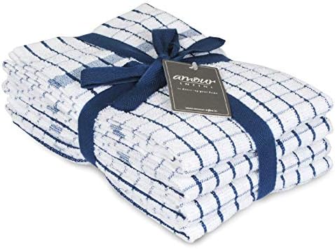 AMOUR INFINI Kitchen Towels Set of 4 - Highly Absorbent, Super Soft