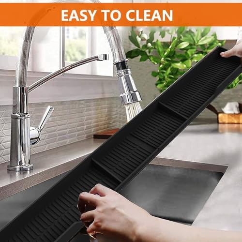 AWOKE 30 Inch Silicone Stove Top Shelf, Black