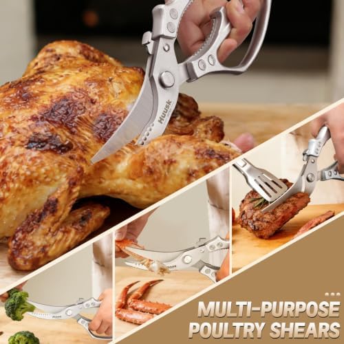 Huusk Poultry Shears Heavy Duty – All Purpose Japanese Kitchen