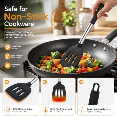 Silicone Cooking Utensils Set, 6 Pcs