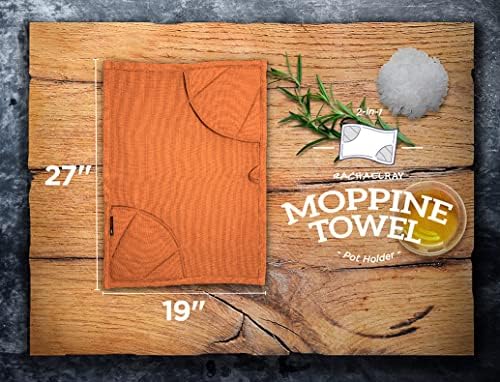 Rachael Ray Moppine Towel - 2-in-1 Kitchen Towel and Pot Holder with 2