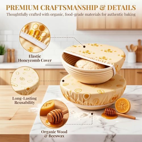 Beeswax Bowl Covers, 2 Pack, 10 and 12 Inch