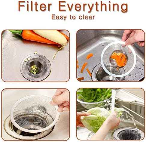 2pcs Stainless Steel Sink Strainer, 4.41"