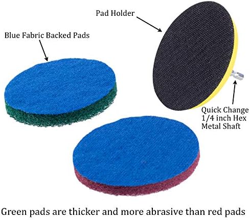 4 Inch Drill-Powered Tile Scrubber Cleaning Kit