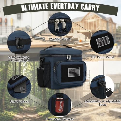 FlowFly Lunch Bag, Insulated Cooler, Thermal Lunch Box Tote with