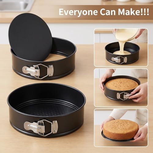168Pcs Cake Pan Sets for Baking+ Cake Decorating Supplies, 6/8/10 Inch