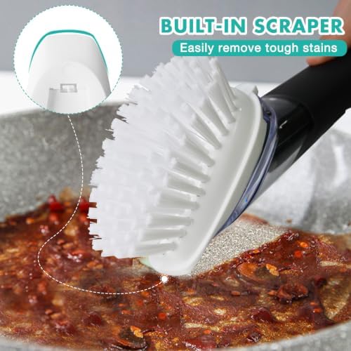 Soap Dispensing Dish Brush with Holder