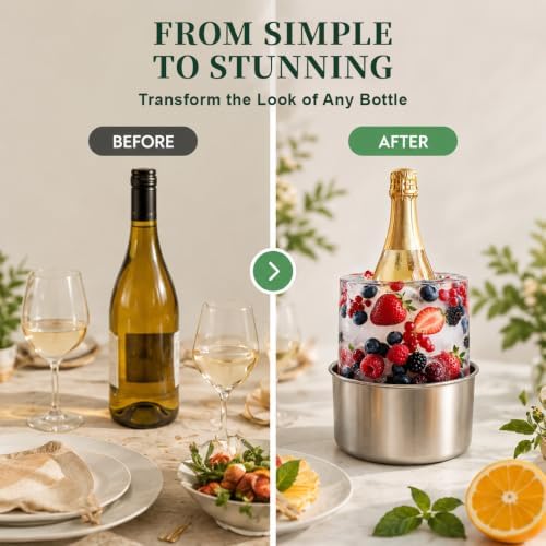 Ice Mold,Ice Bucket Mold, Ice Mold Wine Bottle Chiller,DIY Ice Bucket