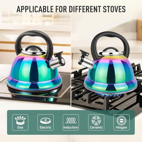 3.7QT 316 Stainless Steel Whistling Tea Kettle