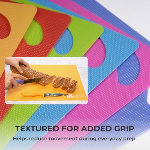 Chef’s Vision Flexible Plastic Cutting Mats, 6-Pack, 15" x 12", 1.2mm
