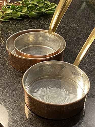 Handmade Hammered Pure 100 % Copper Frying Pan, Cooking Pan,set of