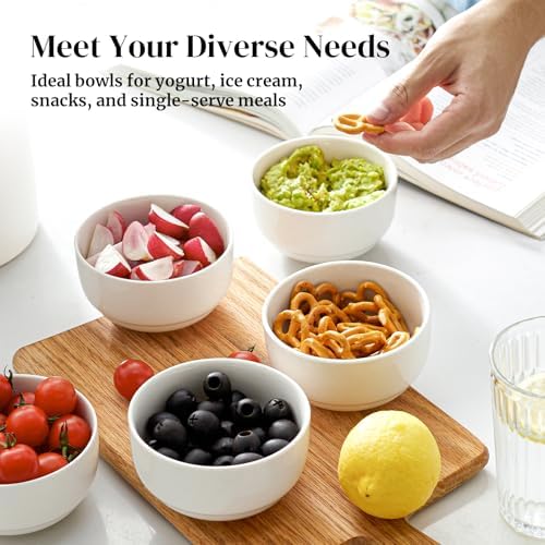 DOWAN 10 OZ Small Bowls, Ice Cream Bowls - 4.25" Ceramic Dessert Bowl