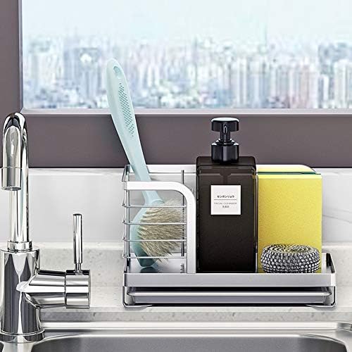 Kitchen Dish Soap and Brush Holder, SUS 304 Stainless Steel