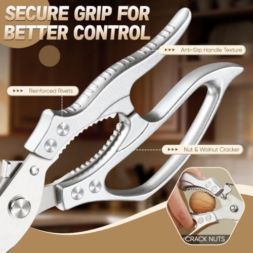 Huusk Poultry Shears Heavy Duty – All Purpose Japanese Kitchen