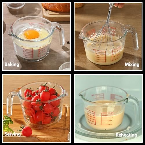 Glass Measuring Cup For Baking and Cooking, Apartment Kitchen Tools