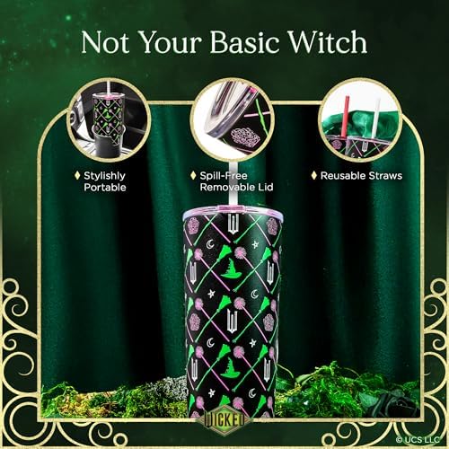 Dragon Glassware x Wicked Stainless Steel Tumbler with Straw, 24 oz