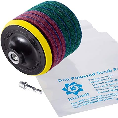 4 Inch Drill-Powered Tile Scrubber Cleaning Kit