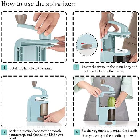 Ourokhome 4-Blade Vegetable Spiralizer