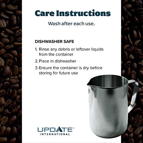 Update International EP-12 12 Oz Stainless Steel Frothing Pitcher