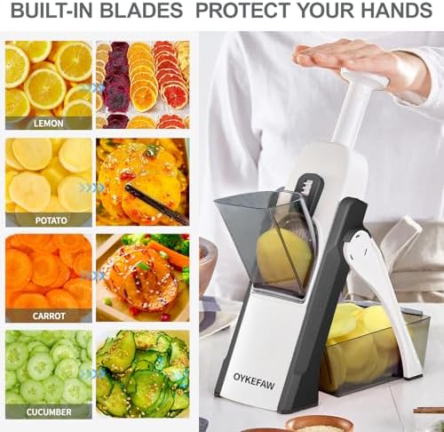 Safe Mandoline Slicer for Kitchen, Potato Slicer