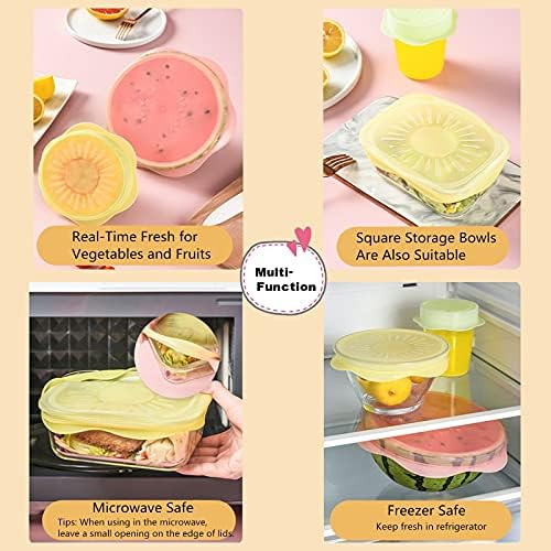 Comais Silicone Stretch Lids, 6Pcs, Fruit Pattern