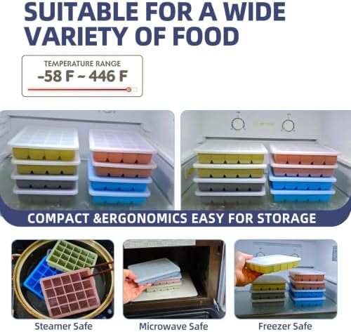 1 Tbsp Silicone Freezer Molds, Silicone Food Freezer Tray