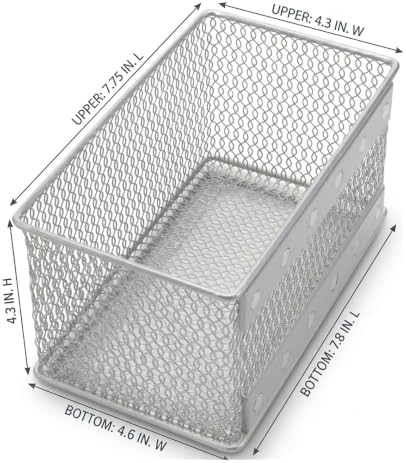 YBM Home Magnetic Basket Organizer, Medium, 2-Pack