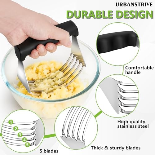 Urbanstrive Large Pastry Cutter Tool, Top Professional Pastry Blender