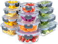 MFY 12-Pack Glass Storage Containers with Lids