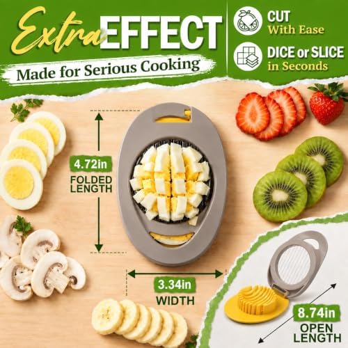 NOVANO Hard Boiled Egg Slicer with Stainless Steel Wires, Egg Salad
