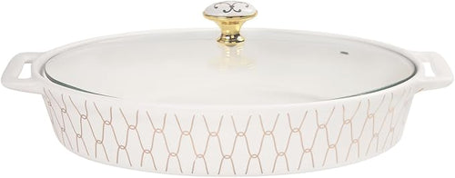12" x 8" Ceramic Oval Casserole Dish by jinsongdafa