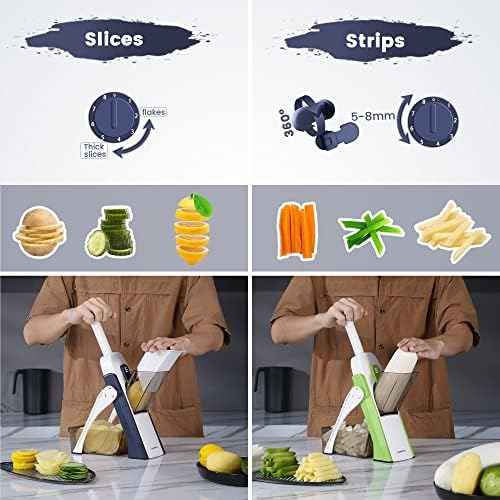 SupMaKin Safe Mandoline Slicer for Kitchen,Adjustable Potato Slicer 1-8 mm