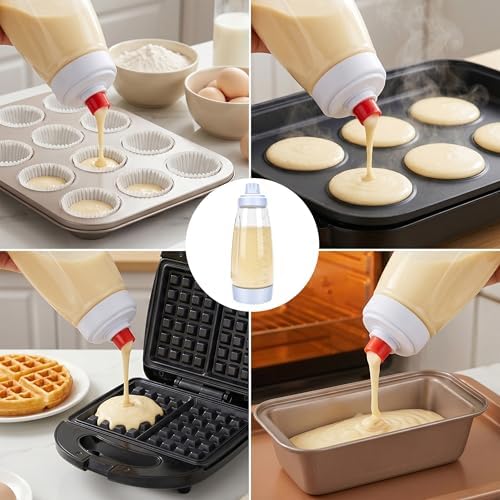 2PCS Pancake Batter Dispenser Bottles, 1000ml