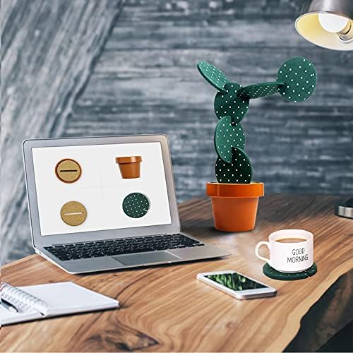 Cactus Coasters Set for Drinks of 6 Pieces,Funny Coasters Cactus Gift