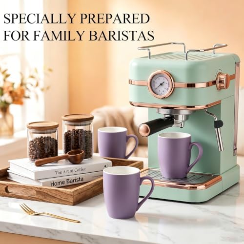 Coffee Mugs Set of 6, 12oz Purple Ceramic Coffee Mugs Cups with Handle