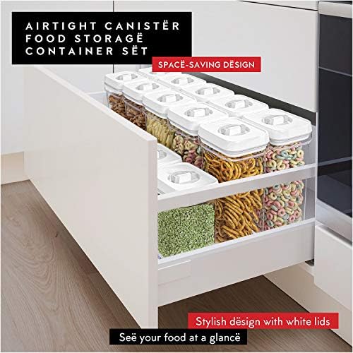 DWËLLZA KITCHEN Airtight Food Storage Containers for Pantry With White