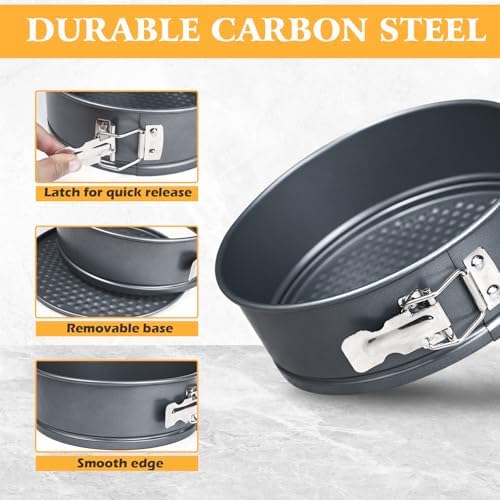 Webake 8 Inch Springform Pan Set for Baking, Nonstick Cheesecake Pan