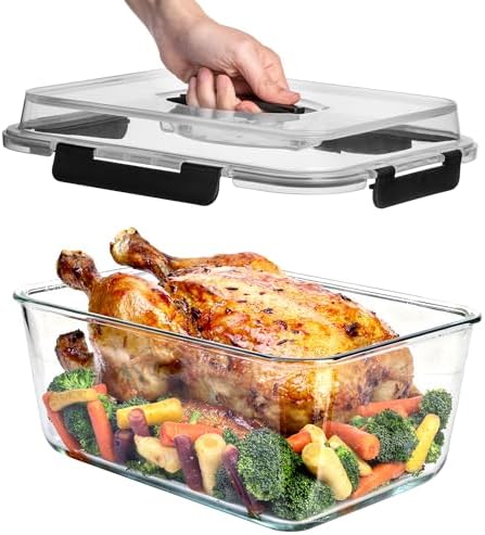 Razab 220 Oz Extra Large Glass Food Storage Container with Lids
