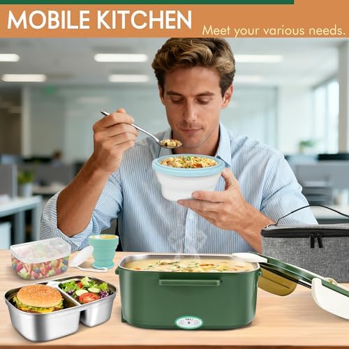 AOSION 80W Electric Heated Lunch Box, 1.5L