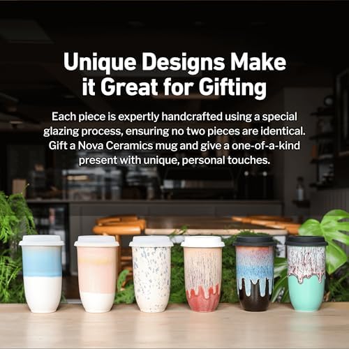 NOVA CERAMICS Coffee Tumbler – Travel Mug - On the Go Coffee Mug