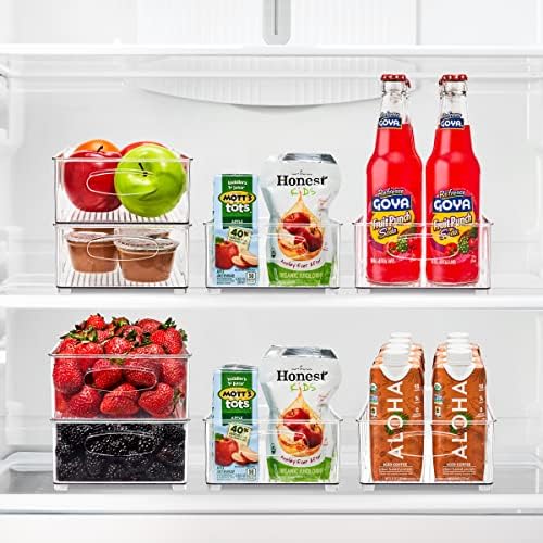 Sorbus Fridge Organizers and Storage, Clear Stackable Bins
