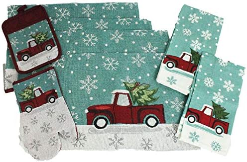 Christmas Placemat and Christmas Kitchen Towel, Kitchen Decor Set