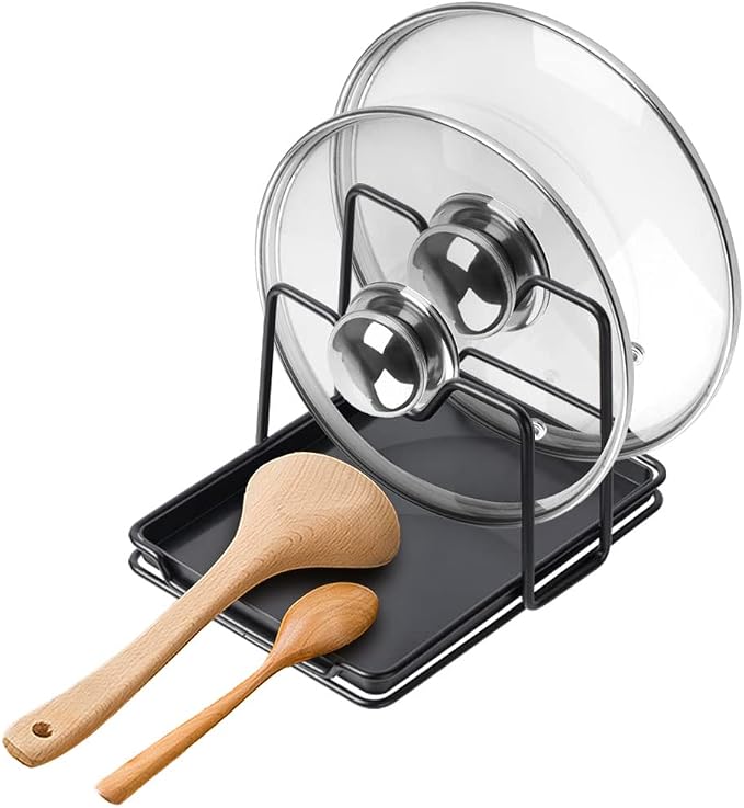 Poeland Pot Lid Holder, 2 Layers Pot Lids Organizer Multifunctional Lid and by Poeland